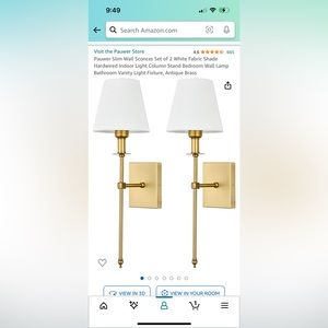 Set of 2 wall sconces